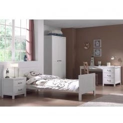 Vipack Jugendzimmerkombi Lewis I (4-teilig) - Weiß