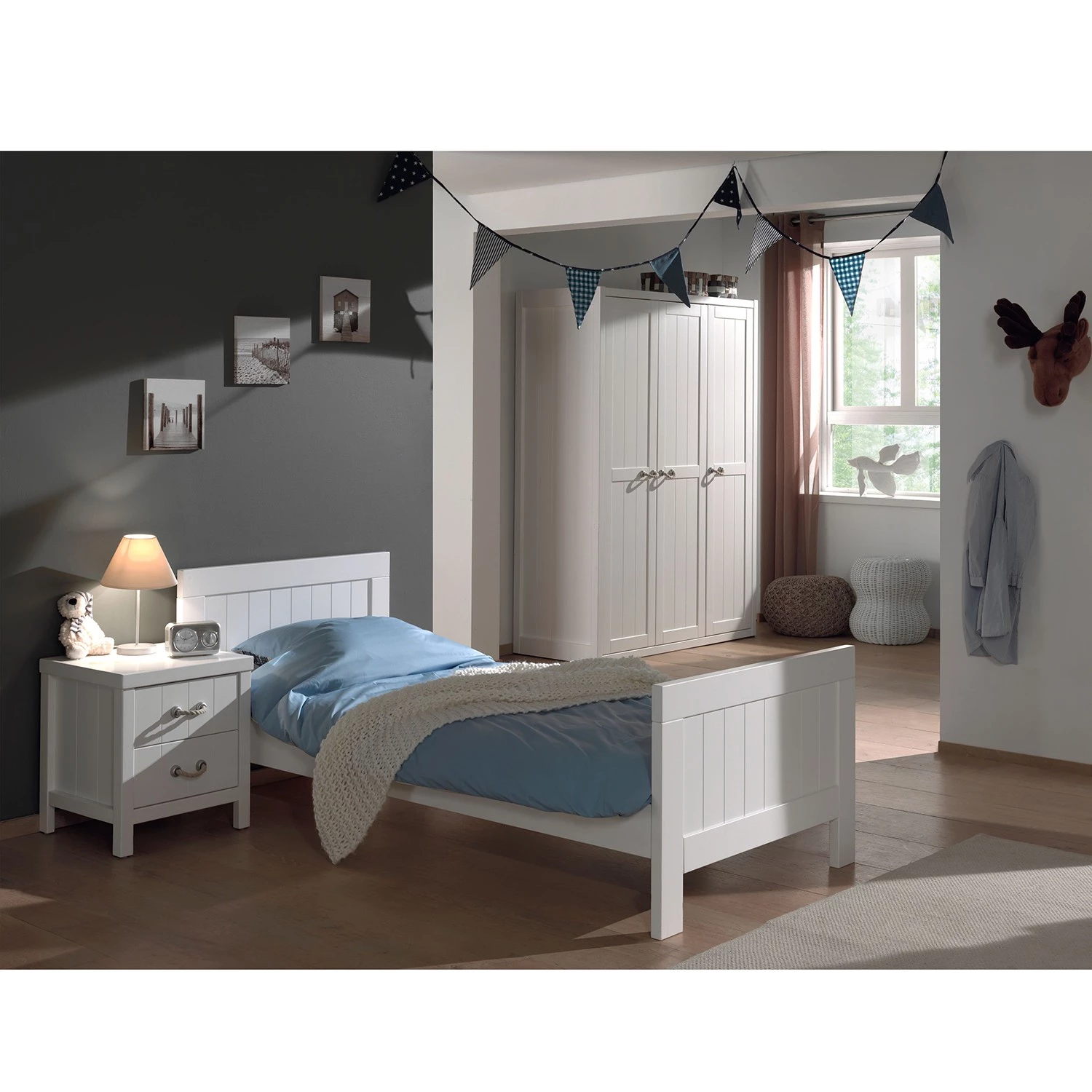 Vipack Jugendzimmerkombi Lewis II (3-teilig) - Weiß 3 Vipack Jugendzimmerkombi Lewis II (3-teilig) - Weiß