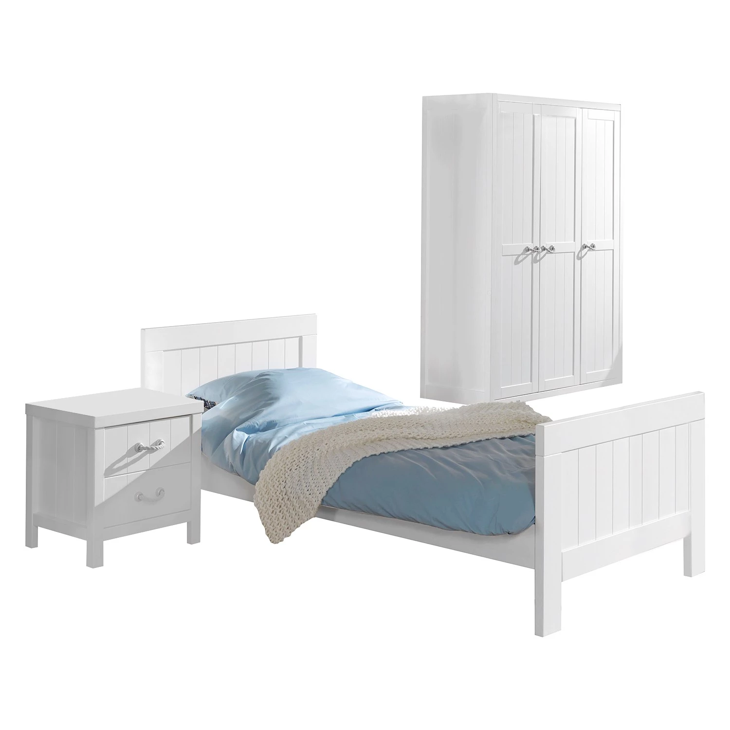 Vipack Jugendzimmerkombi Lewis II (3-teilig) - Weiß 7 Vipack Jugendzimmerkombi Lewis II (3-teilig) - Weiß – Bild 5