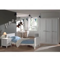 Vipack Jugendzimmerkombi Lewis IV (4-teilig) - Weiß