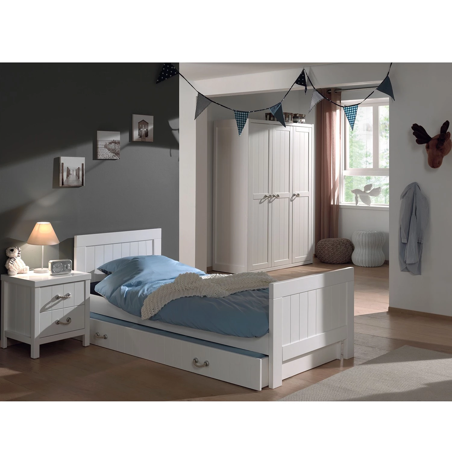 Vipack Jugendzimmerkombi Lewis V (4-teilig) - Weiß 3 Vipack Jugendzimmerkombi Lewis V (4-teilig) - Weiß