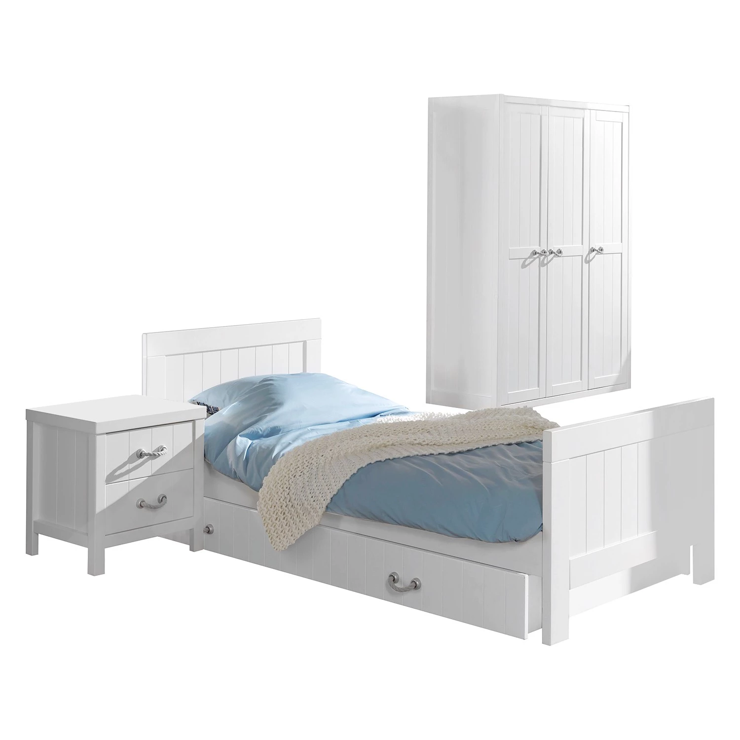 Vipack Jugendzimmerkombi Lewis V (4-teilig) - Weiß 8 Vipack Jugendzimmerkombi Lewis V (4-teilig) - Weiß – Bild 6