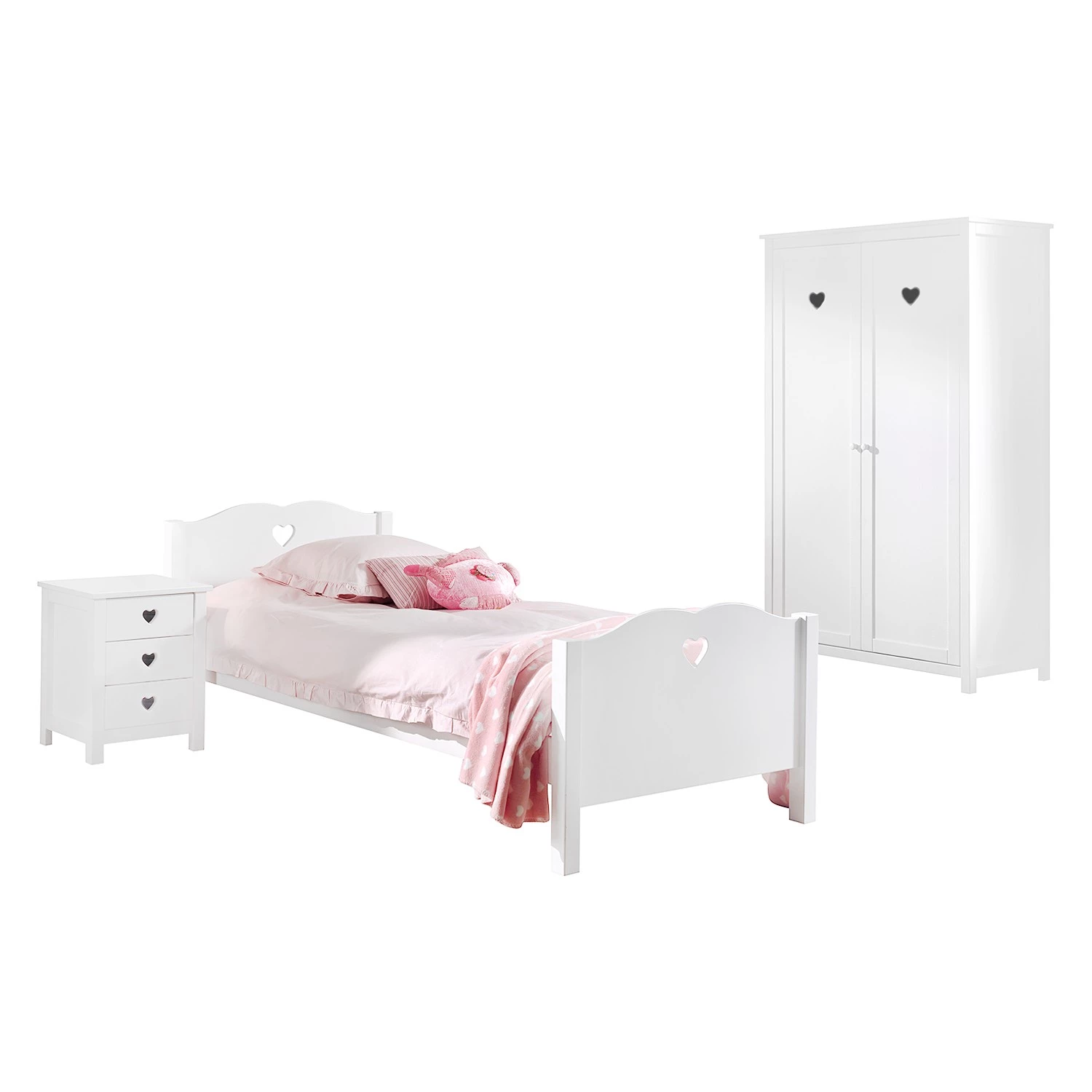Vipack Jugendzimmerkombi Amori I (3-teilig) - Weiß 2 Vipack Jugendzimmerkombi Amori I (3-teilig) - Weiß