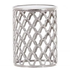 Red Living Beistelltisch Karlin - Aluminium - Silber