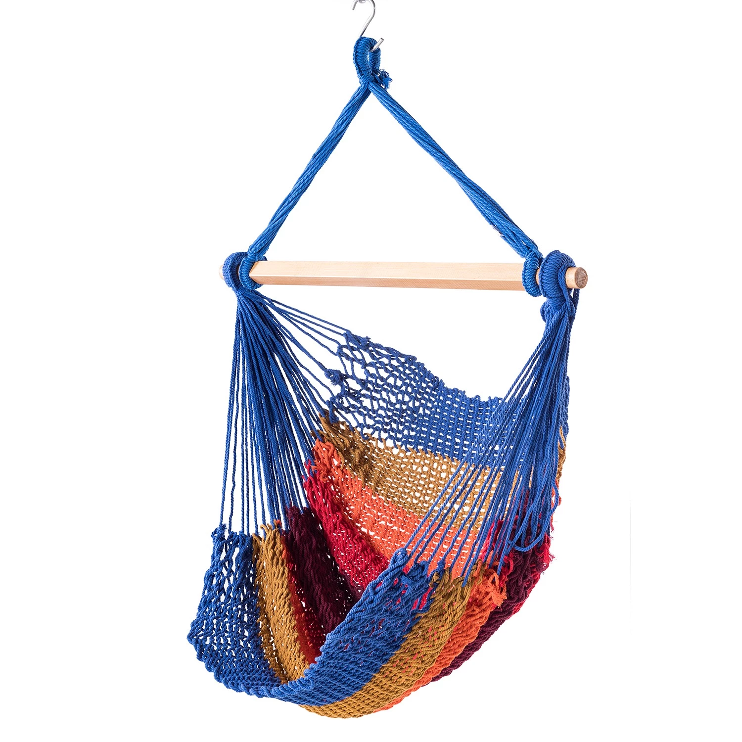 Twentyfour Hängesessel Okola - Baumwollseil / Buche massiv - Mehrfarbig 1 Twentyfour Hängesessel Okola - Baumwollseil / Buche massiv - Mehrfarbig