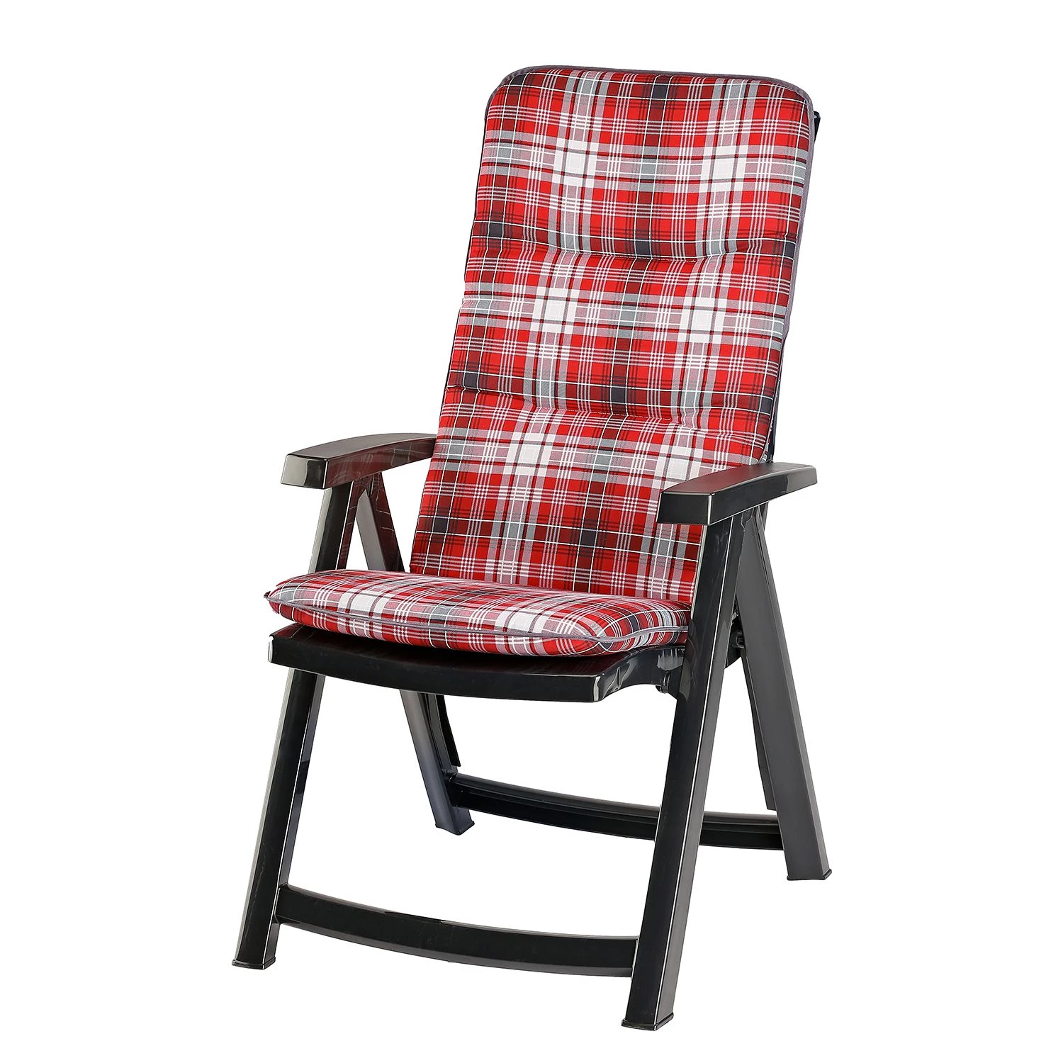 Best Freizeitmöbel Klappstuhl Santiago VI - Polypropylen / Baumwollstoff - Schwarz / Rot 3 Best Freizeitmöbel Klappstuhl Santiago VI - Polypropylen / Baumwollstoff - Schwarz / Rot