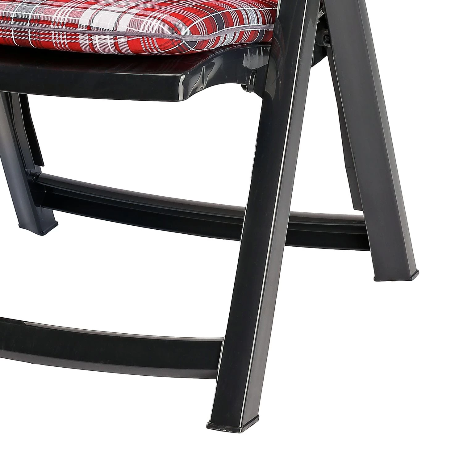Best Freizeitmöbel Klappstuhl Santiago VI - Polypropylen / Baumwollstoff - Schwarz / Rot 5 Best Freizeitmöbel Klappstuhl Santiago VI - Polypropylen / Baumwollstoff - Schwarz / Rot – Bild 3
