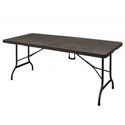 Garden Pleasure Klapptisch Tabora - Vinyl / Stahl - Braun / Schwarz