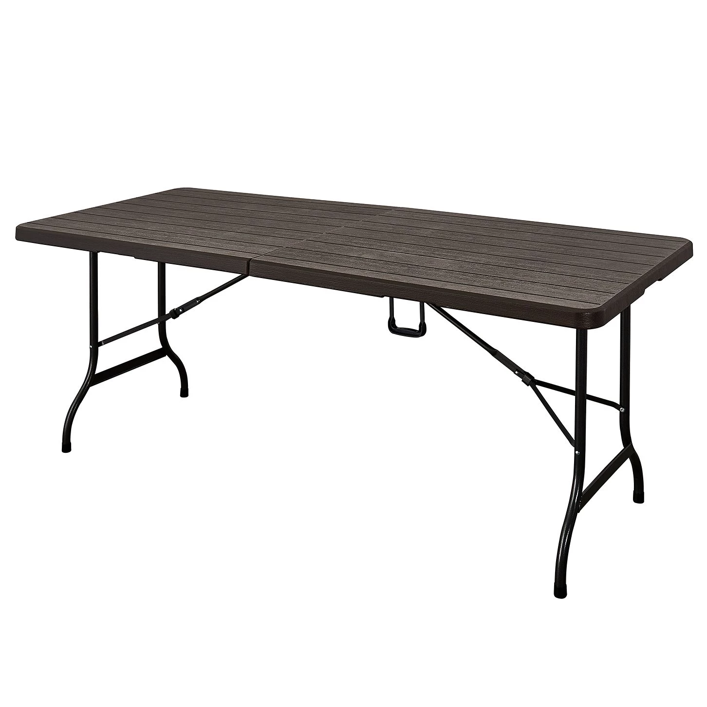 Garden Pleasure Klapptisch Tabora - Vinyl / Stahl - Braun / Schwarz 3 Garden Pleasure Klapptisch Tabora - Vinyl / Stahl - Braun / Schwarz