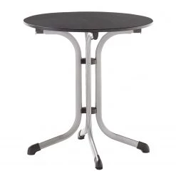 Sieger Klapptisch Vivodur I - Eisen - Schwarz / Platin - Durchmesser: 68 cm