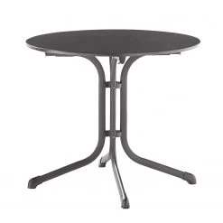 Sieger Klapptisch Vivodur I - Eisen - Schwarz / Dunkelgrau - Durchmesser: 85 cm