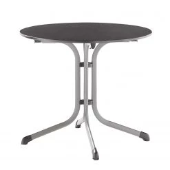 Sieger Klapptisch Vivodur I - Eisen - Schwarz / Platin - Durchmesser: 85 cm