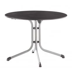 Sieger Klapptisch Vivodur I - Eisen - Schwarz / Platin - Durchmesser: 100 cm
