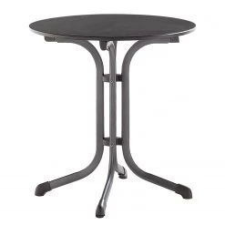 Sieger Klapptisch Vivodur I - Eisen - Schwarz / Dunkelgrau - Durchmesser: 68 cm