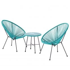 Jardi Sitzgruppe Copacabana II (3-teilig) - Eisen / Kunststoff - Türkis -Alle Jugendzimmermöbel Verkäufe 1000182851 210310 17134400003 DETAILS P000000001000182851