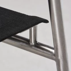 Best Freizeitmöbel Gartenstuhl Khartum - Edelstahl / Polyacryl - Edelstahl / Schwarz -Alle Jugendzimmermöbel Verkäufe 1000208035 200409 14525800009 DETAILS P000000001000208035