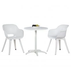 Best Freizeitmöbel Gartensitzgruppe Split (3-teilig) - Stahl / Polypropylen - Weiß