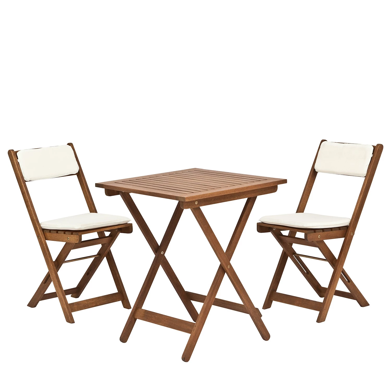 Siena Garden Balkonset Almeria (3-teilig) - Akazie teilmassiv / Polyester - Braun / Beige 3 Siena Garden Balkonset Almeria (3-teilig) - Akazie teilmassiv / Polyester - Braun / Beige