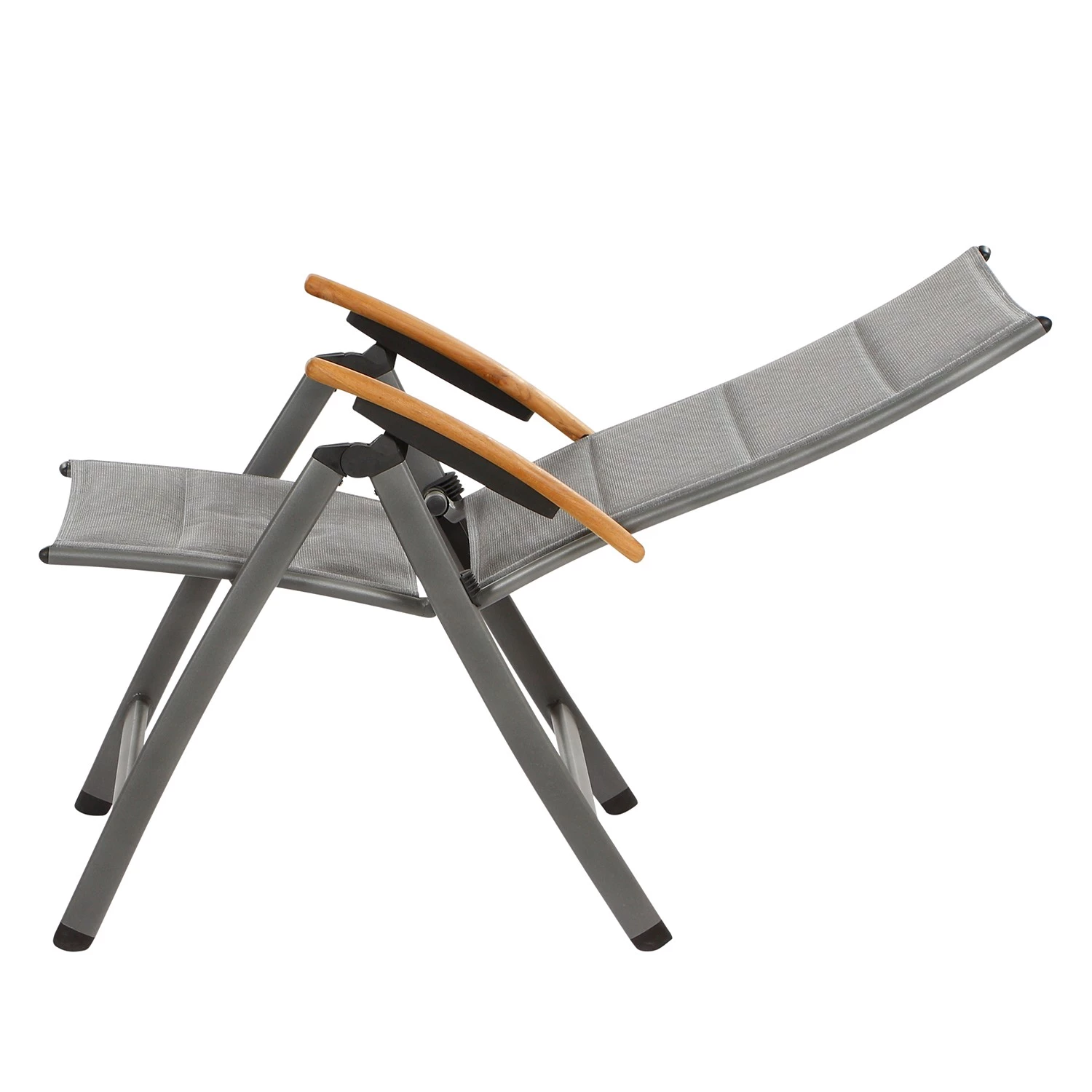 Siena Garden Klappstuhl Savina XL - Aluminium / Textfabric - Grau 4 Siena Garden Klappstuhl Savina XL - Aluminium / Textfabric - Grau – Bild 2