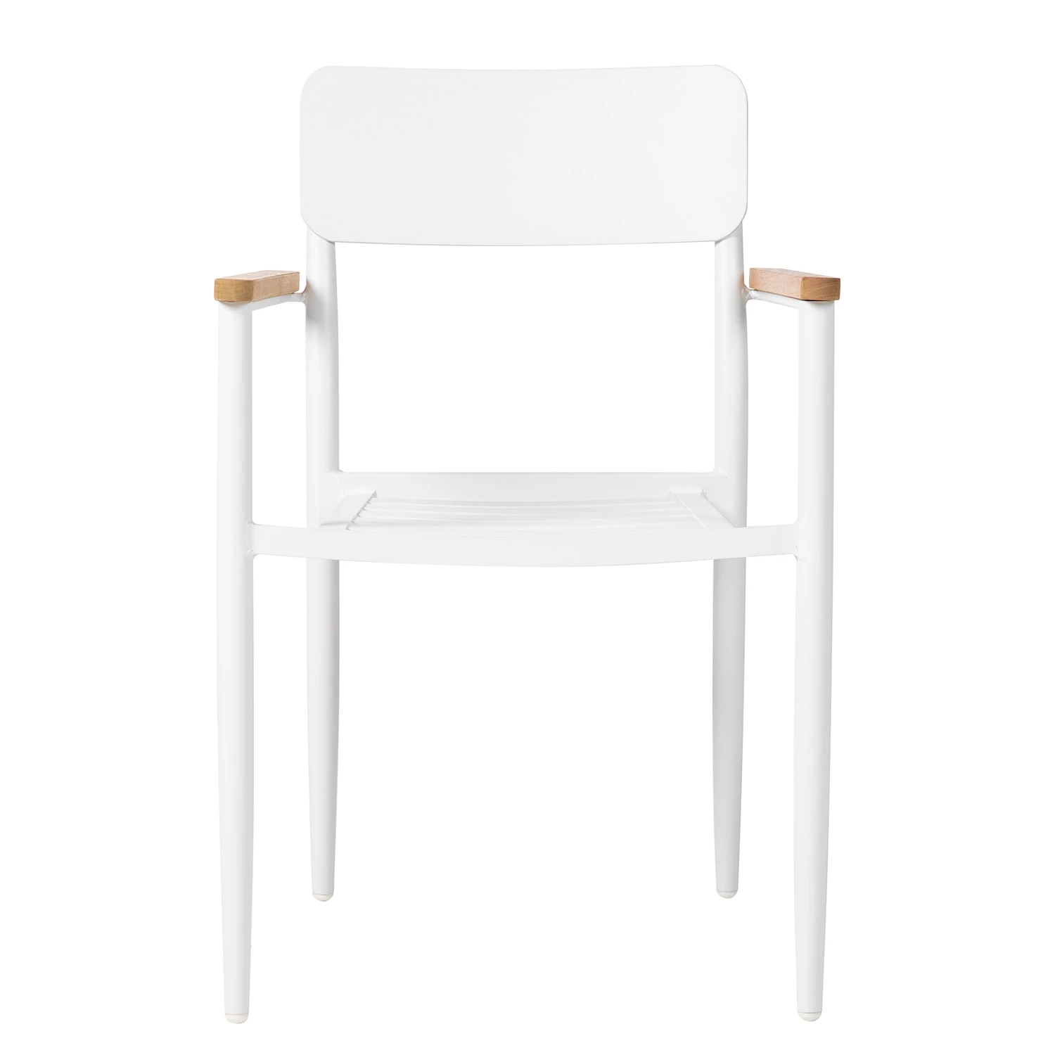 Jardi Gartenstuhl Armoy (2er-Set) - Aluminium / Eukalyptus massiv - Weiß / Grau 10 Jardi Gartenstuhl Armoy (2er-Set) - Aluminium / Eukalyptus massiv - Weiß / Grau – Bild 8