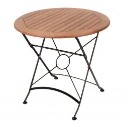 Garden Pleasure Tisch Wien II - Stahl / Eukalyptus - Braun