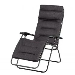 Siena Garden Liegestuhl Relax RSC Clip - Stahl - Schwarz