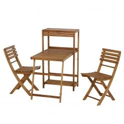 Siena Garden Balkonset Bari (3-teilig) - Akazie - Braun