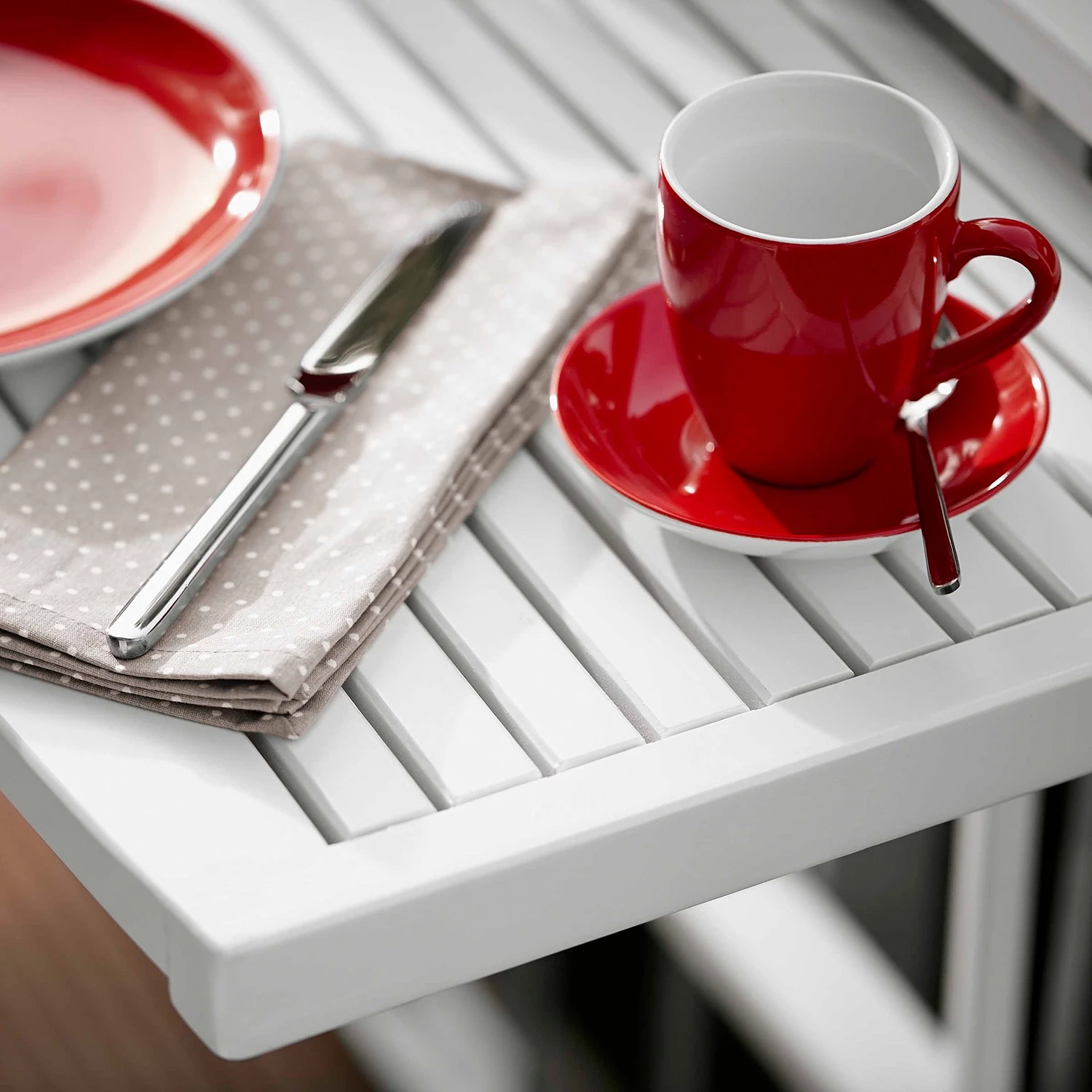 Butlers Gartentisch LODGE I - Akazie teilmassiv - Weiß 7 Butlers Gartentisch LODGE I - Akazie teilmassiv - Weiß – Bild 5