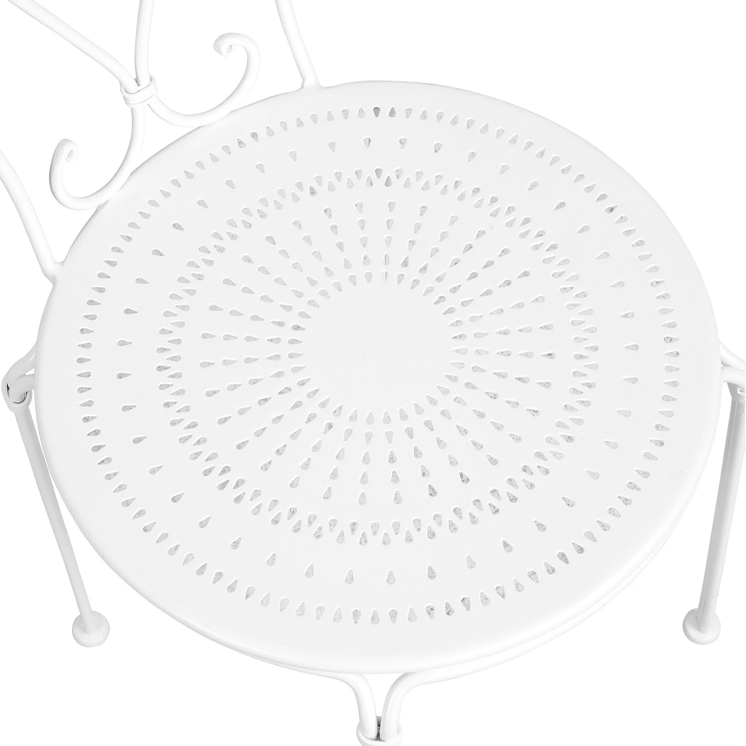 Butlers Gartenessgruppe CENTURY I (3-teilig) - Eisen - Weiß 7 Butlers Gartenessgruppe CENTURY I (3-teilig) - Eisen - Weiß – Bild 5