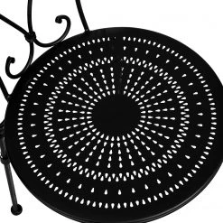 Butlers Gartenessgruppe PALAZZO II (3-teilig) - Eisen / Keramik - Schwarz -Alle Jugendzimmermöbel Verkäufe 1000339723 220315 032 DETAILS P000000001000339723