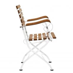 Butlers Gartenstuhl PARKLIFE II - Eisen / Akazie teilmassiv - Weiß / Natur -Alle Jugendzimmermöbel Verkäufe 1000341398 220317 030 DETAILS P000000001000341398