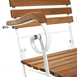 Butlers Gartenstuhl PARKLIFE II - Eisen / Akazie teilmassiv - Weiß / Natur -Alle Jugendzimmermöbel Verkäufe 1000341398 220317 032 DETAILS P000000001000341398