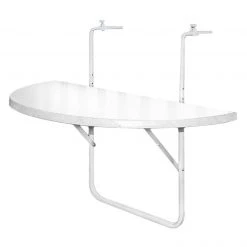 Siena Garden Balkonhängetisch Misilmeri - Kunststoff / Stahl - Weiß