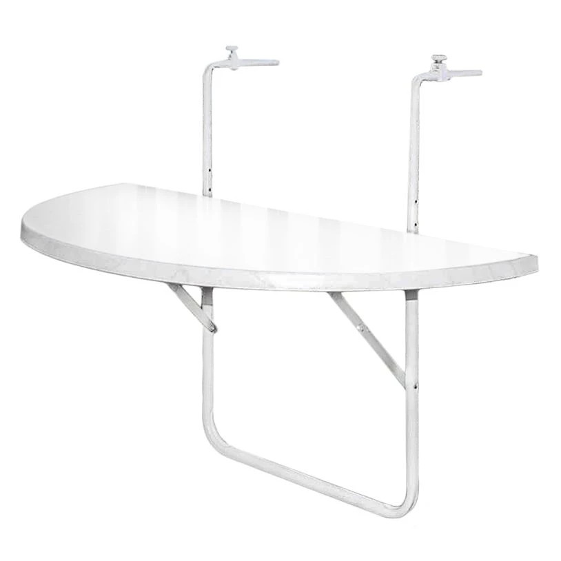 Siena Garden Balkonhängetisch Misilmeri - Kunststoff / Stahl - Weiß 3 Siena Garden Balkonhängetisch Misilmeri - Kunststoff / Stahl - Weiß