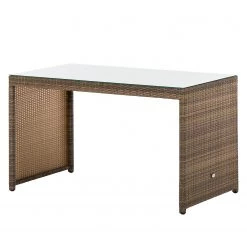 Merxx Balkonset Merano (11-teilig) - Kunststoffgeflecht - Braun / Creme -Alle Jugendzimmermöbel Verkäufe balkonset merano 11 teilig kunststoffgeflecht naturgrau 1770810