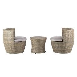 Jardi Balkonset Pooly (3-teilig) - Polyrattan - Beige/Grau -Alle Jugendzimmermöbel Verkäufe balkonset pooley 3 teilig polyrattan anthrazit 1541226