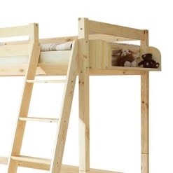 Ticaa Hochbett Matthias - Kiefer massiv - Natur -Alle Jugendzimmermöbel Verkäufe hochbett matthias kiefer massiv natur 310792