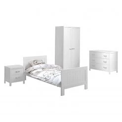 Vipack Jugendzimmerkombi Lewis III (4-teilig) - Weiß