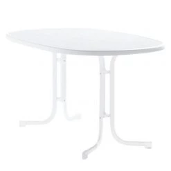 Sieger Klapptisch Houma V - Marmordekor/Weiß - Abgerundet