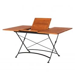 Merxx Klapptisch Schlossgarten (ausziehbar) - Flachstahl / Eukalyptus massiv - Anthrazit / Braun