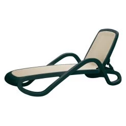 Best Freizeitmöbel Liegestuhl Tongi II - Kunststoff/Kunstfaser - Grün/Natur