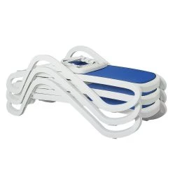 Best Freizeitmöbel Liegestuhl Tongi I - Kunststoff/Kunstfaser - Weiß/Blau -Alle Jugendzimmermöbel Verkäufe sonnenliege alfa kunststoff kunstfaser weiss blau 1641870