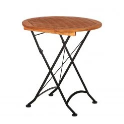 Merxx Tisch Schlossgarten - Flachstahl/Eukalyptus massiv