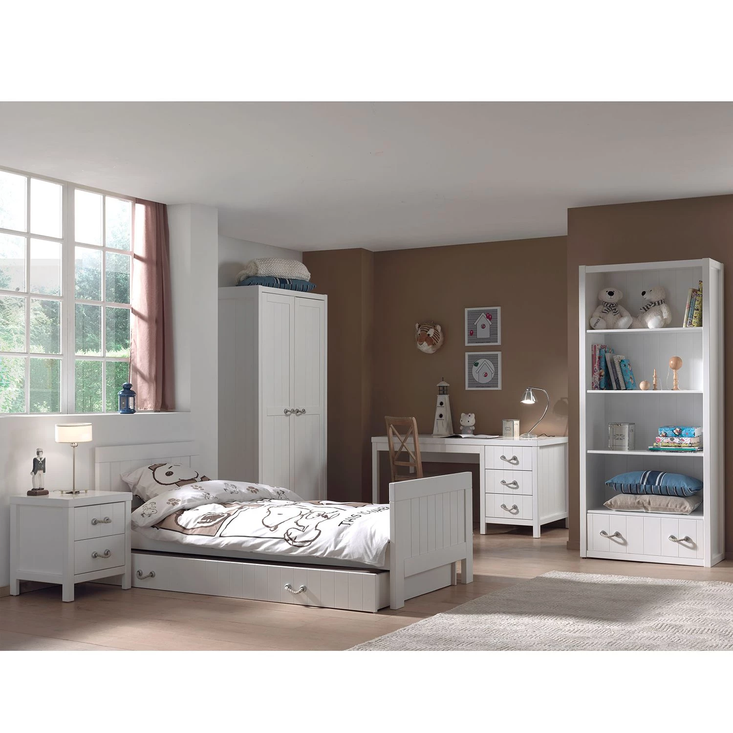 Vipack Jugendzimmerkombi Lewis I (6-teilig) - Weiß 4 Vipack Jugendzimmerkombi Lewis I (6-teilig) - Weiß – Bild 2