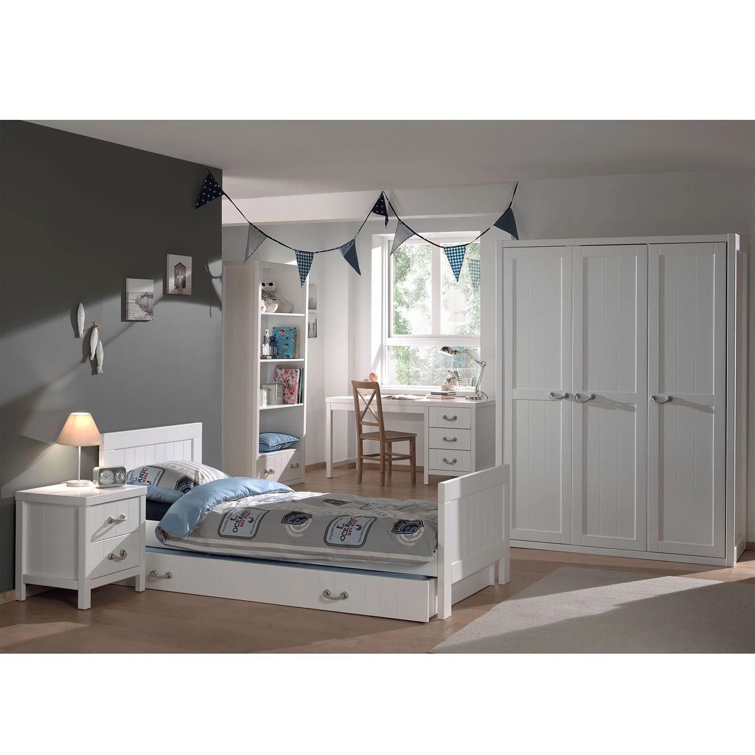 Vipack Jugendzimmerkombi Lewis II (6-teilig) - Weiß 3 Vipack Jugendzimmerkombi Lewis II (6-teilig) - Weiß
